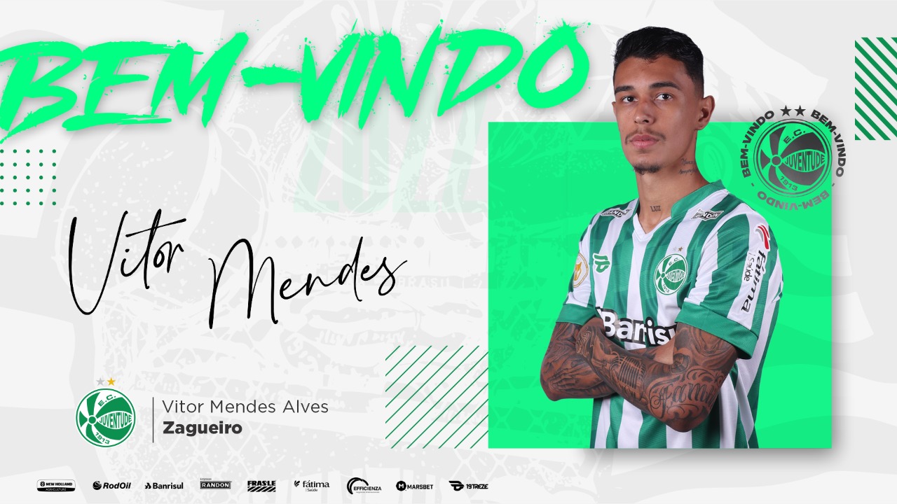 Juventude acerta o retorno do zagueiro Vitor Mendes