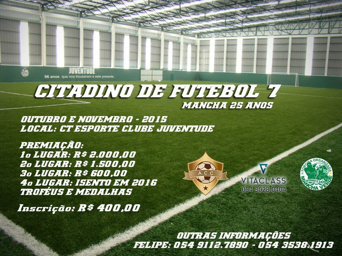 Participe do Citadino de Futebol 7 da Mancha Verde