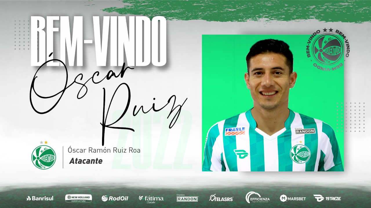 Juventude confirma acerto com o atacante Óscar Ruiz