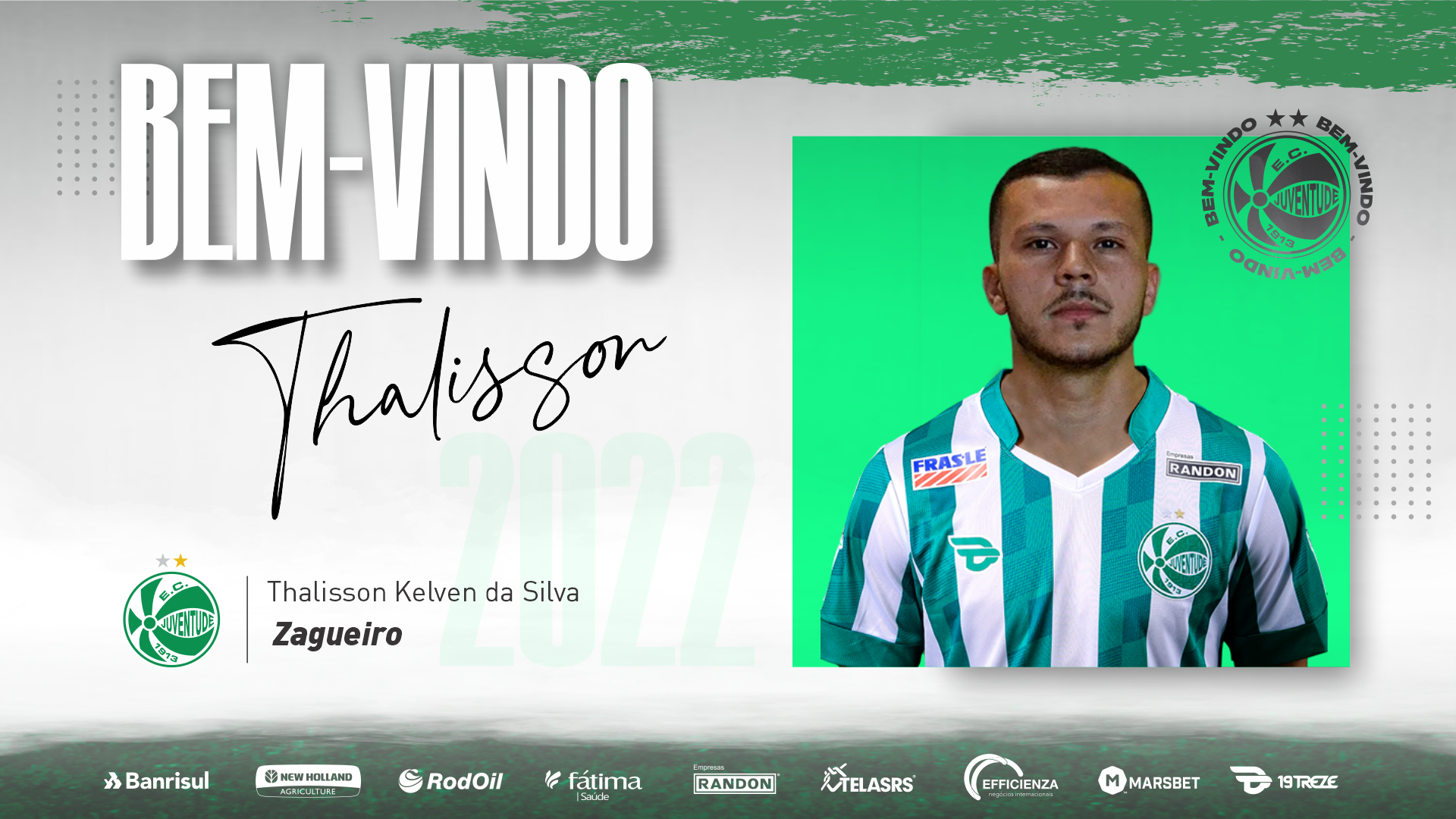 Juventude anuncia a contratação do zagueiro Thalisson