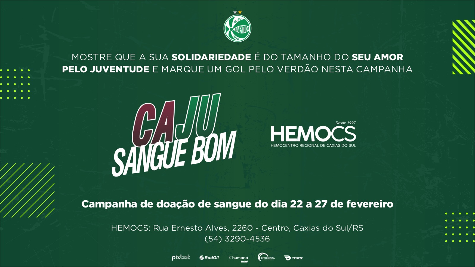 Faça sua parte no Ca-Ju Sangue bom e ajude a salvar vidas!
