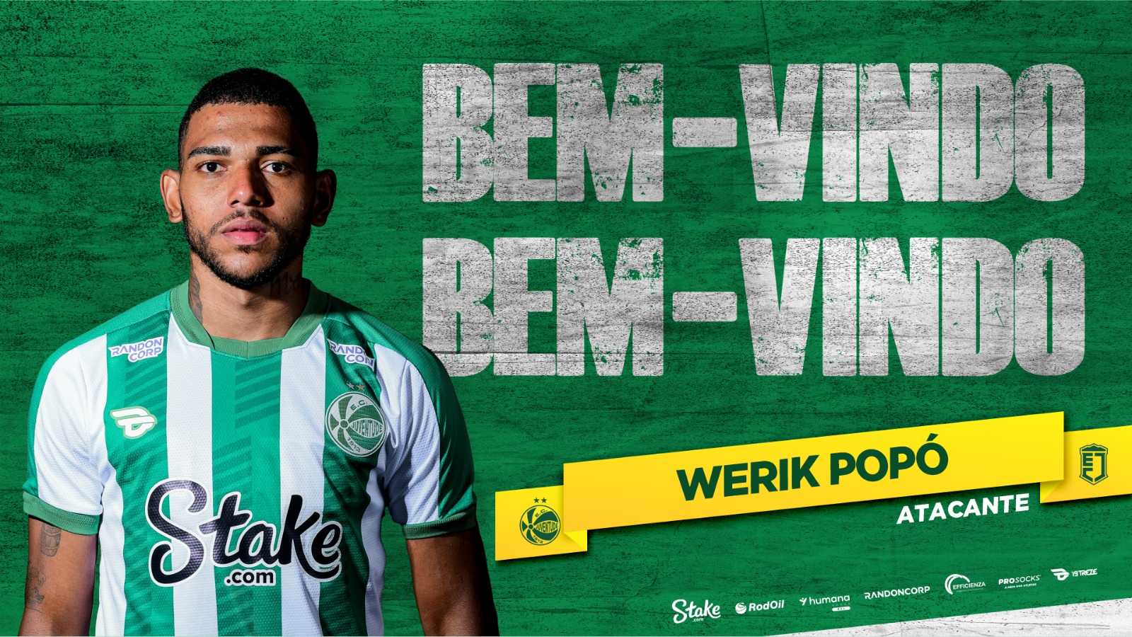Juventude confirma contratação do atacante Werik Popó