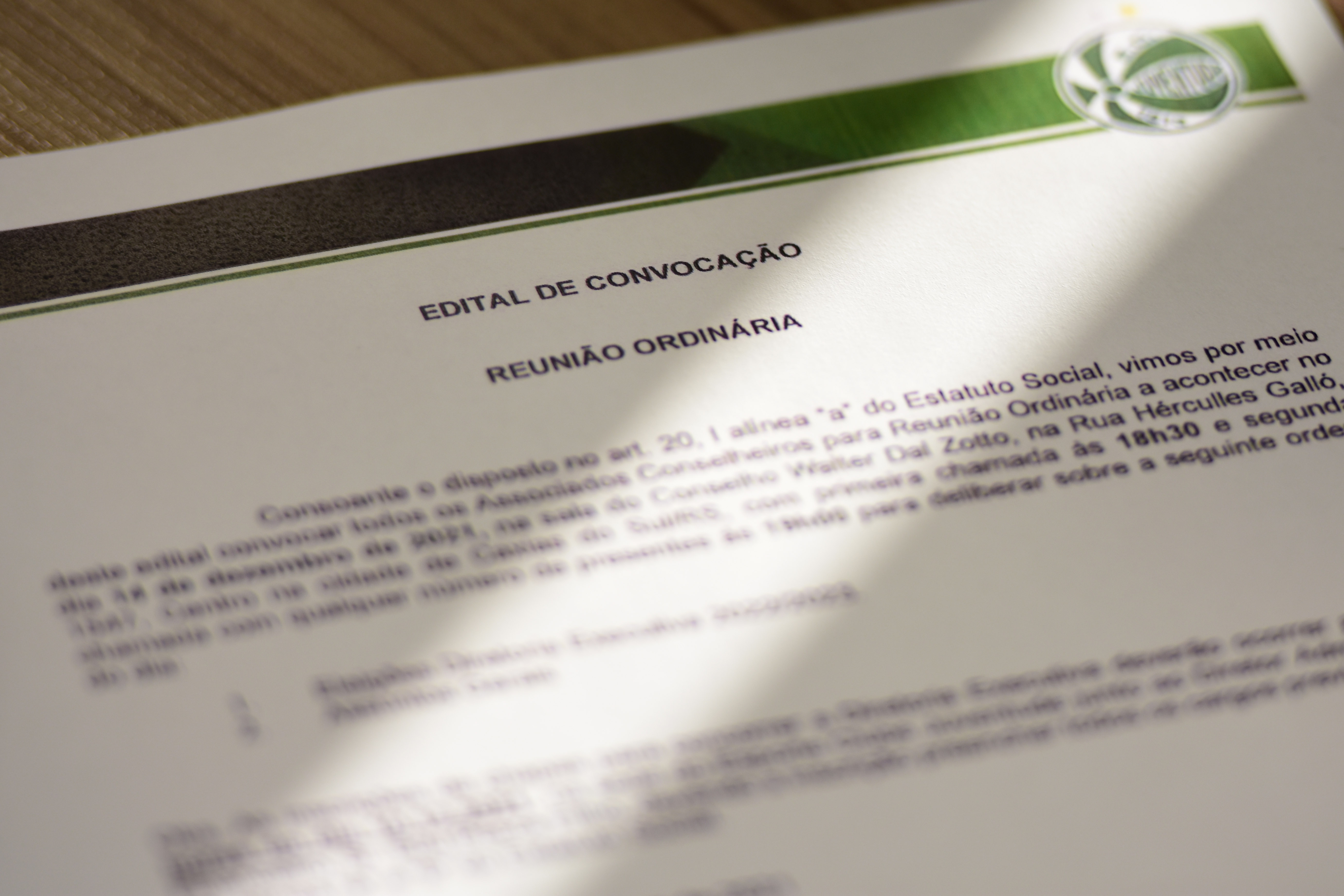 Conselheiro: participe da reunião do Conselho Deliberativo no dia 26 de março