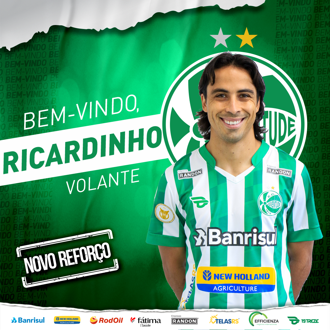 Juventude confirma a contratação do volante Ricardinho