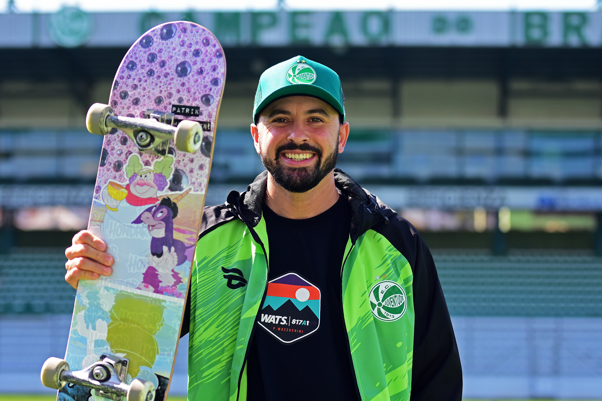 Patrik Mazzuchini é o primeiro representante do Juventude no skate street