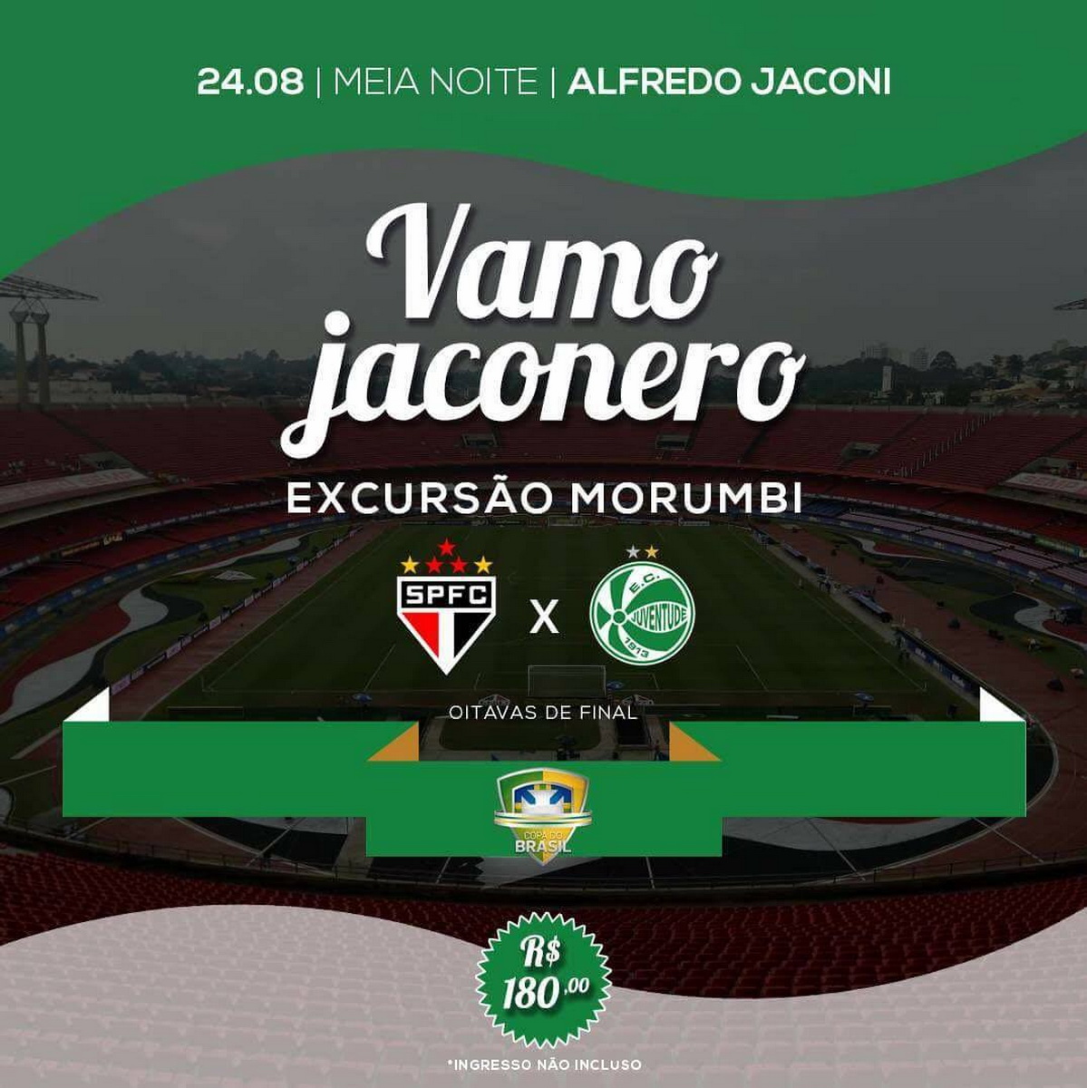 Participe da excursão para São Paulo x Juventude