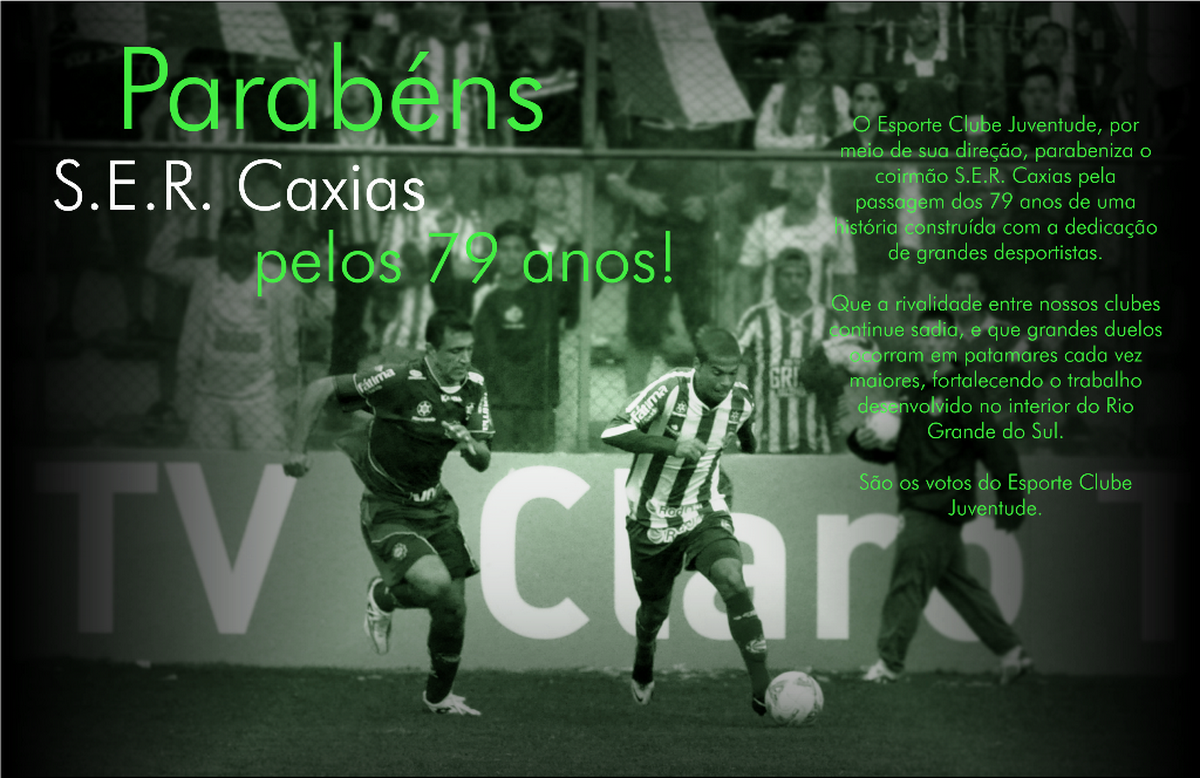 Juventude parabeniza S.E.R. Caxias pelos 79 anos