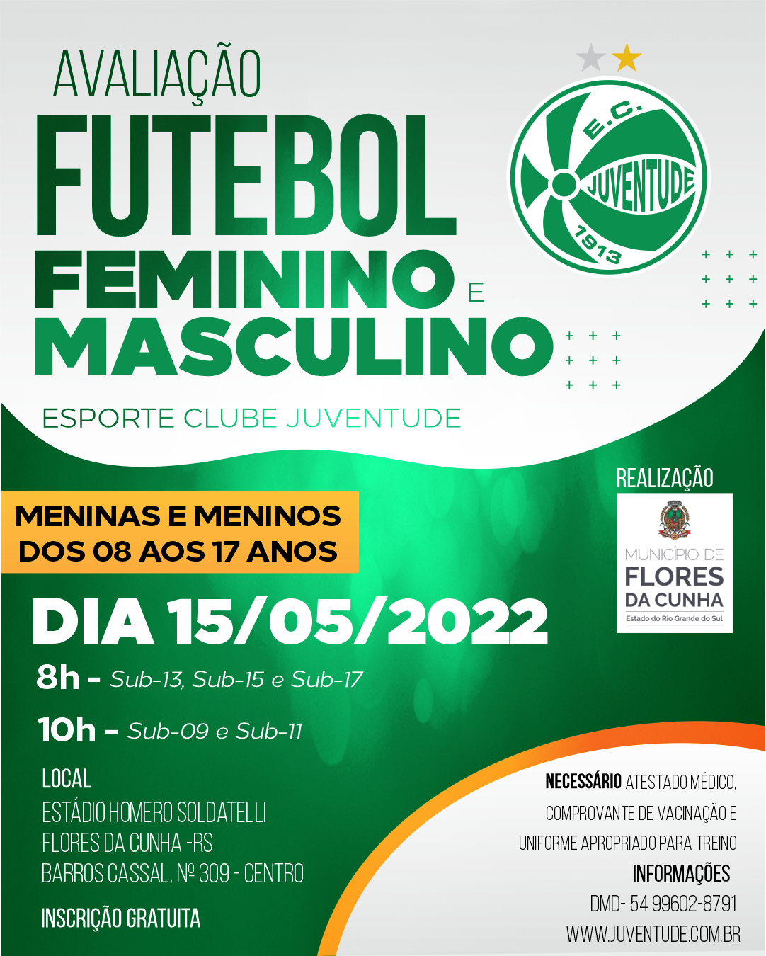 Juventude participará de avaliação em Flores da Cunha (RS)