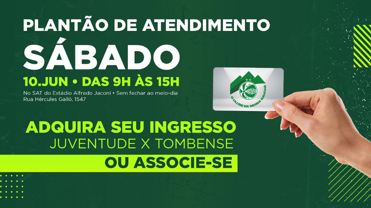 Juventude realizará plantão de atendimento ao torcedor no próximo sábado (10)
