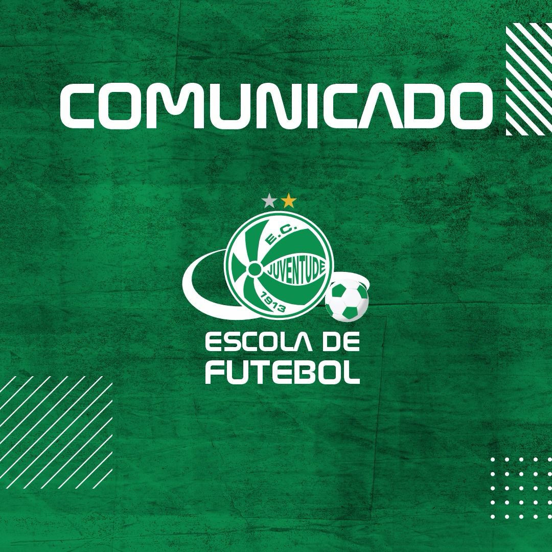 Departamento da Escola de Futebol do Juventude comunica período de avaliações