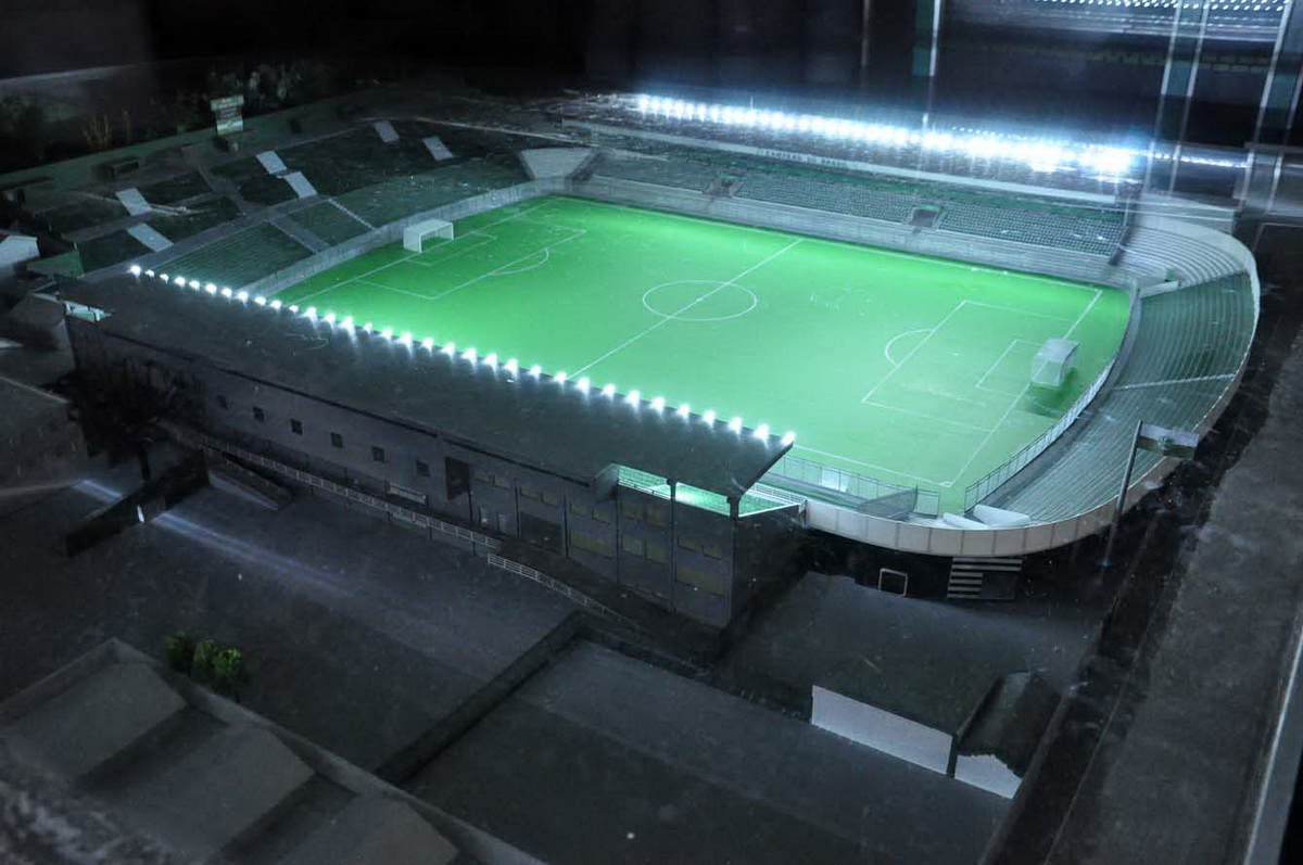 Maquete do estádio já está em exibição no Jaconi