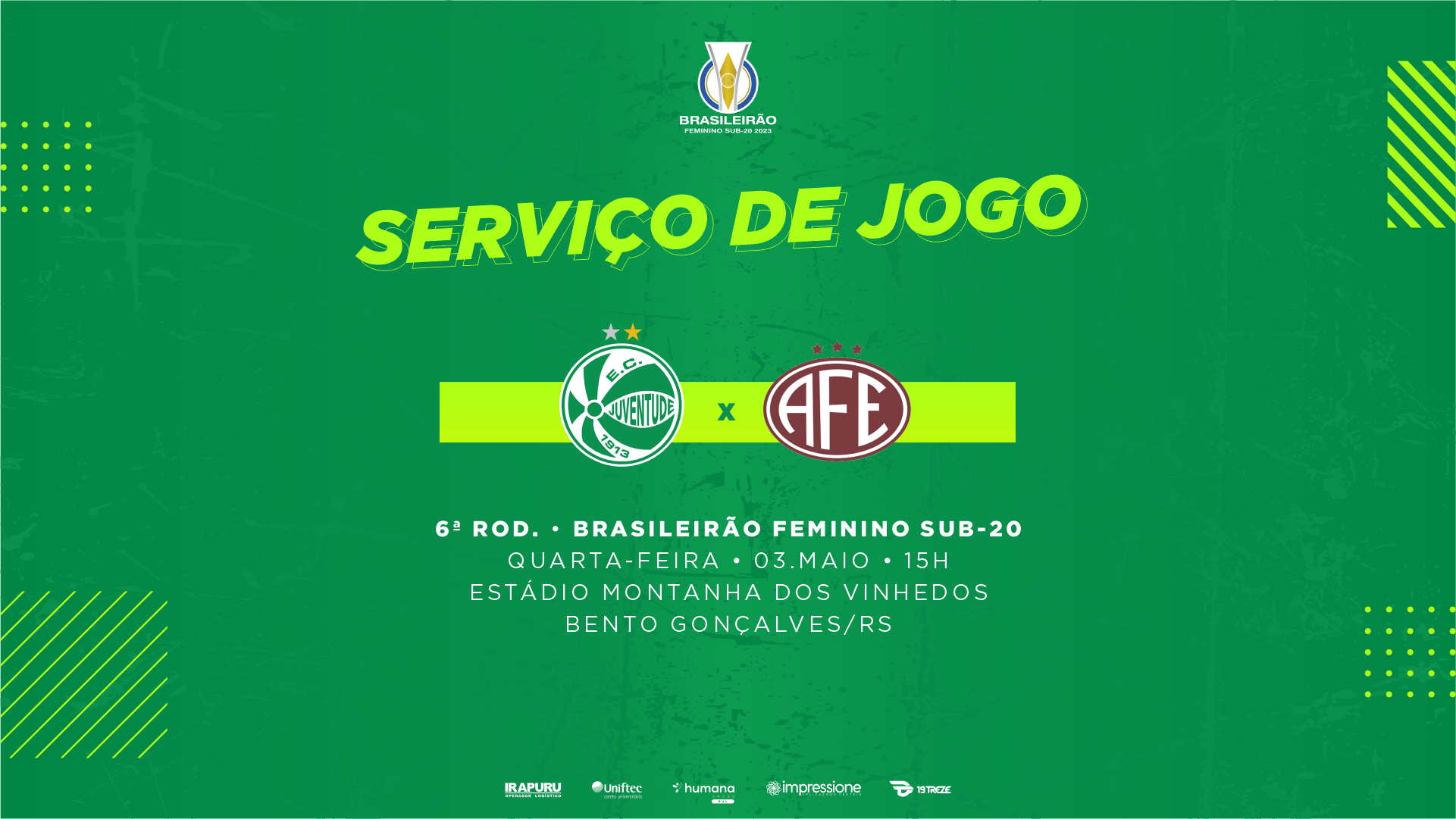 Brasileirão Feminino Sub-20: Juventude x Ferroviária