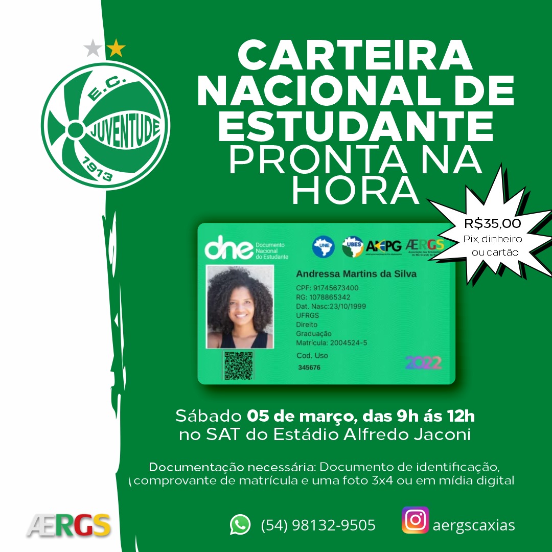 Em parceria com a AERGS, Juventude emitirá Carteiras de Estudante no Jaconi