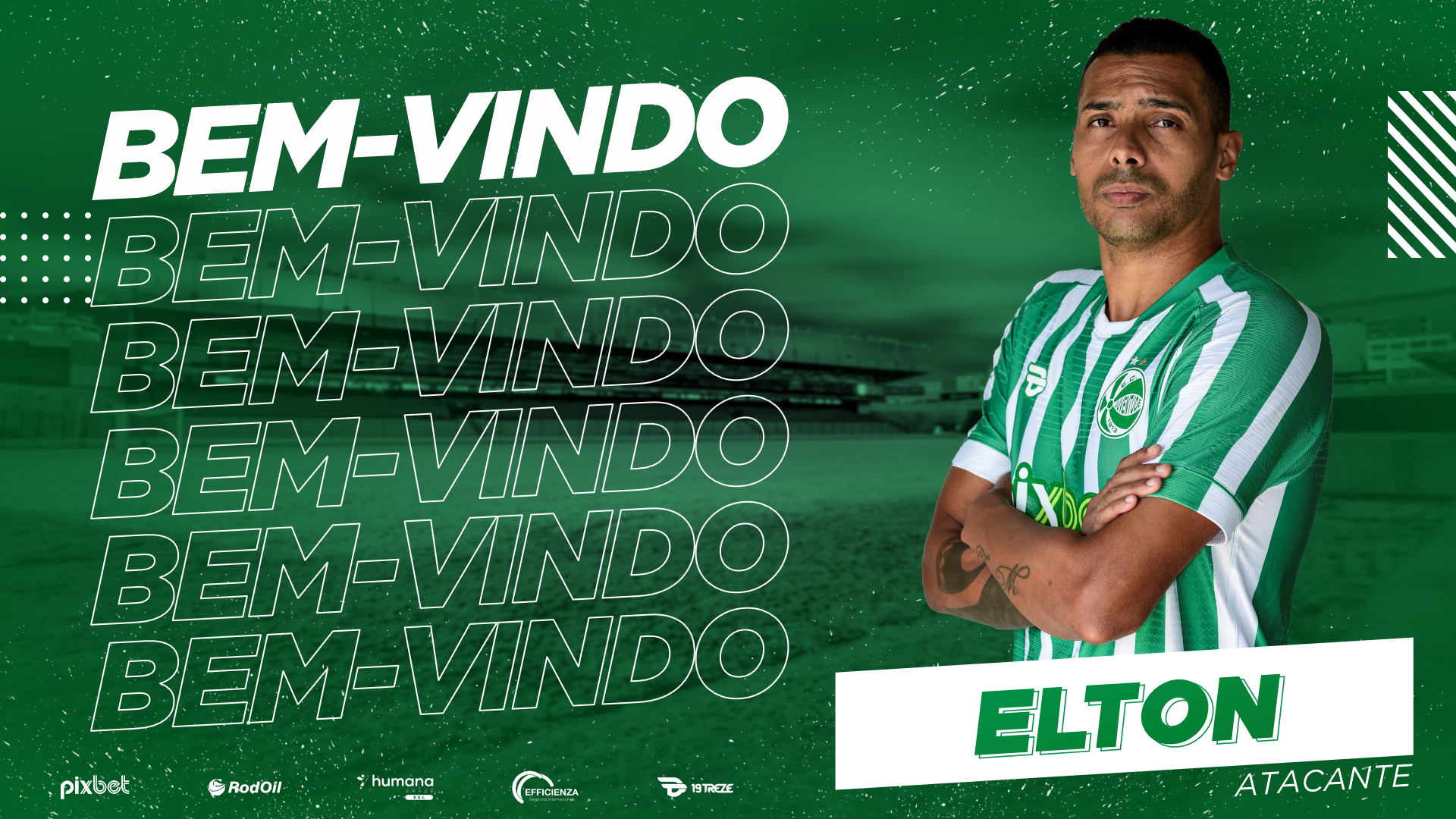 Centroavante Elton é confirmado como reforço do Juventude