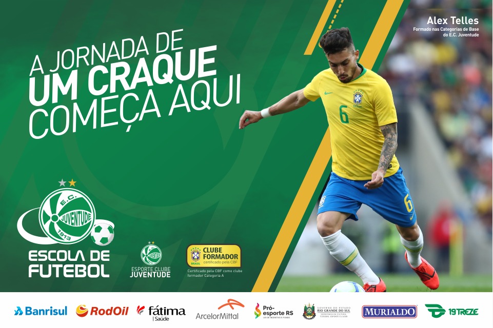 Atletas da Escola de Futebol receberão Alex Telles no Jaconi