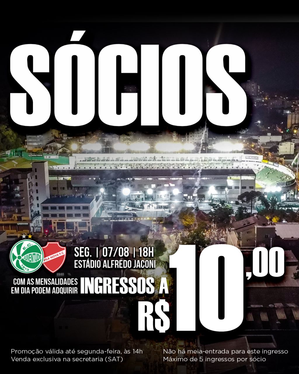 Serviço de jogo: Juventude x Vila Nova
