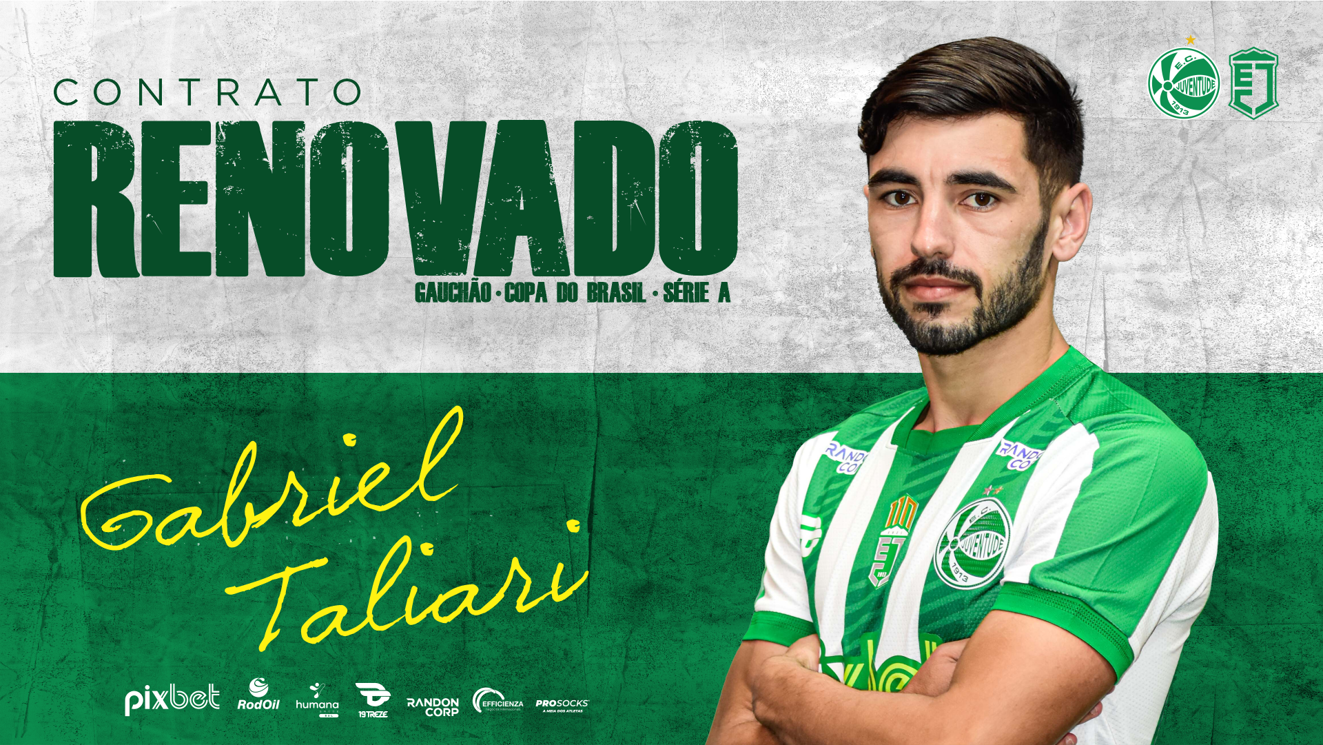 Gabriel Taliari assina contrato com o Juventude até 2026
