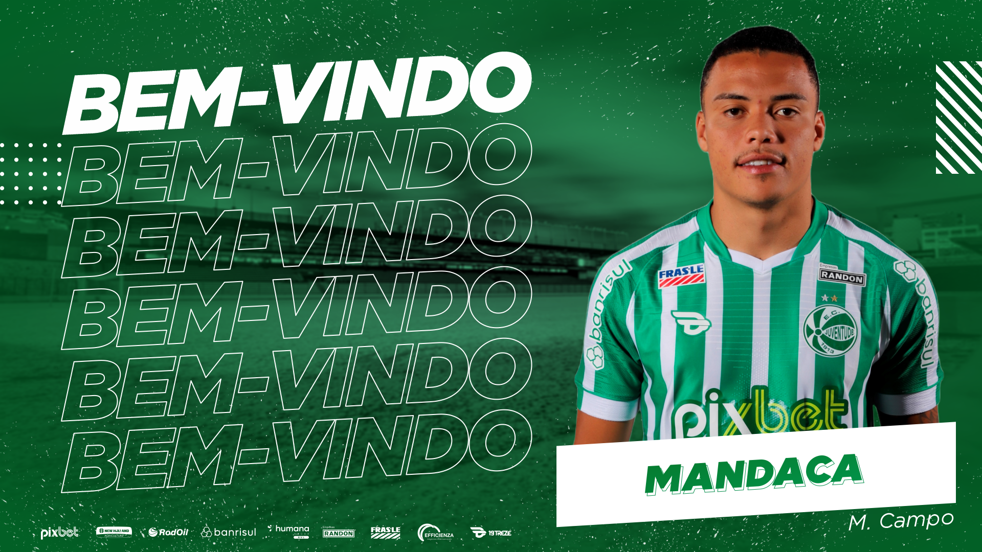 Meio-campista Mandaca é o novo reforço do Juventude