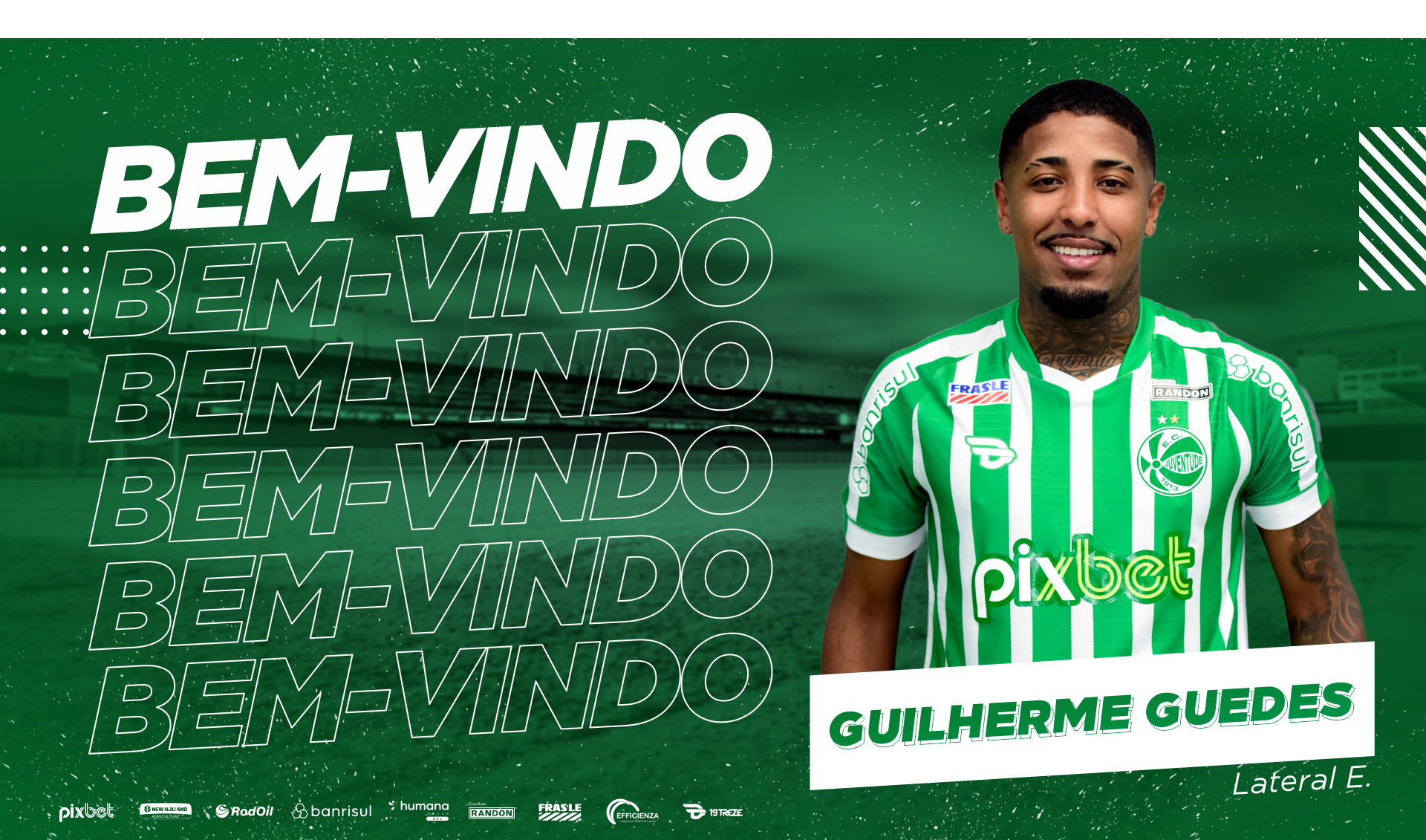 Lateral-esquerdo Guilherme Guedes reforça o Verdão