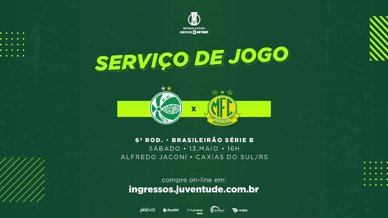 Juventude x Mirassol – Serviço de jogo