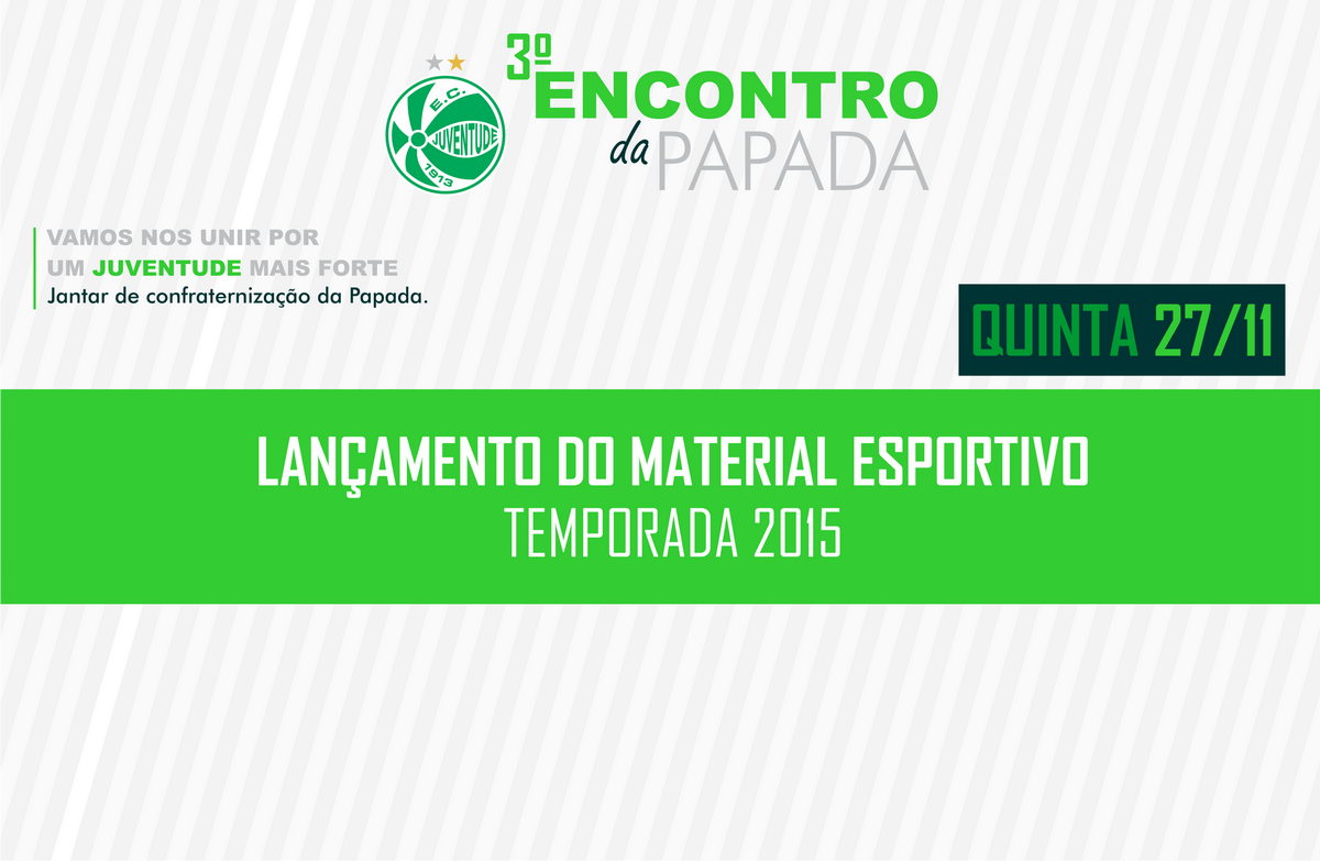 Participe do lançamento oficial do material esportivo 2015