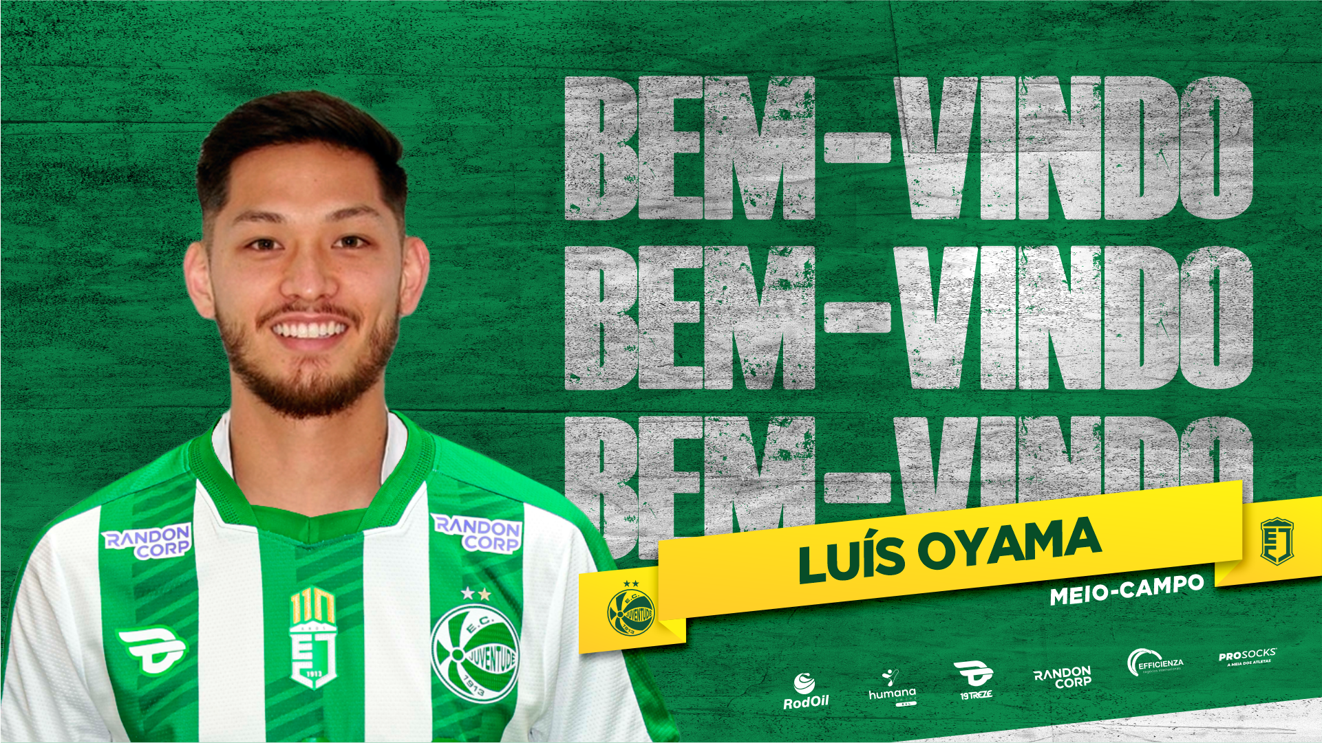 Meio-campista Luís Oyama é o novo reforço do Juventude