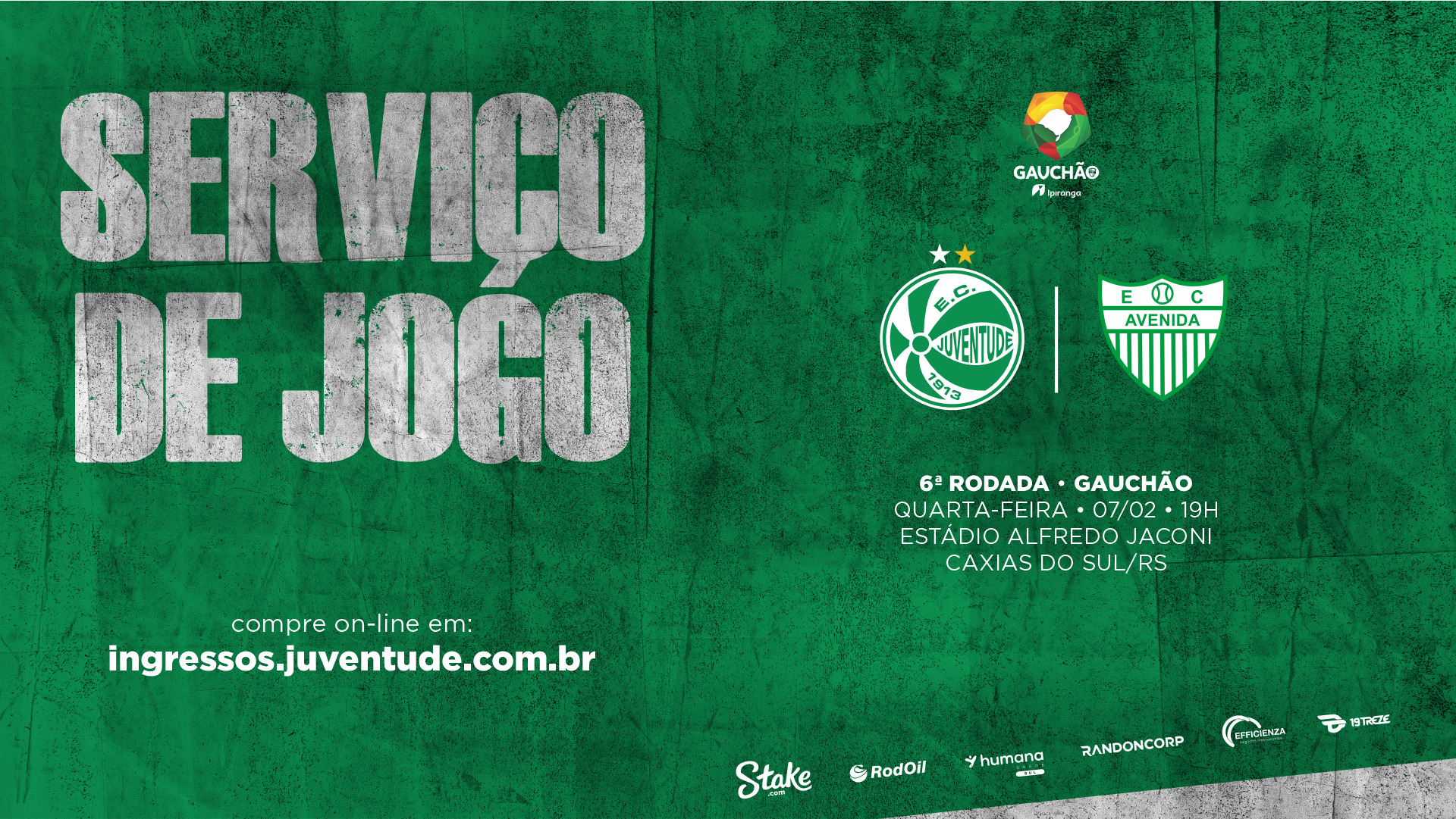 Serviço de jogo: Juventude x Avenida
