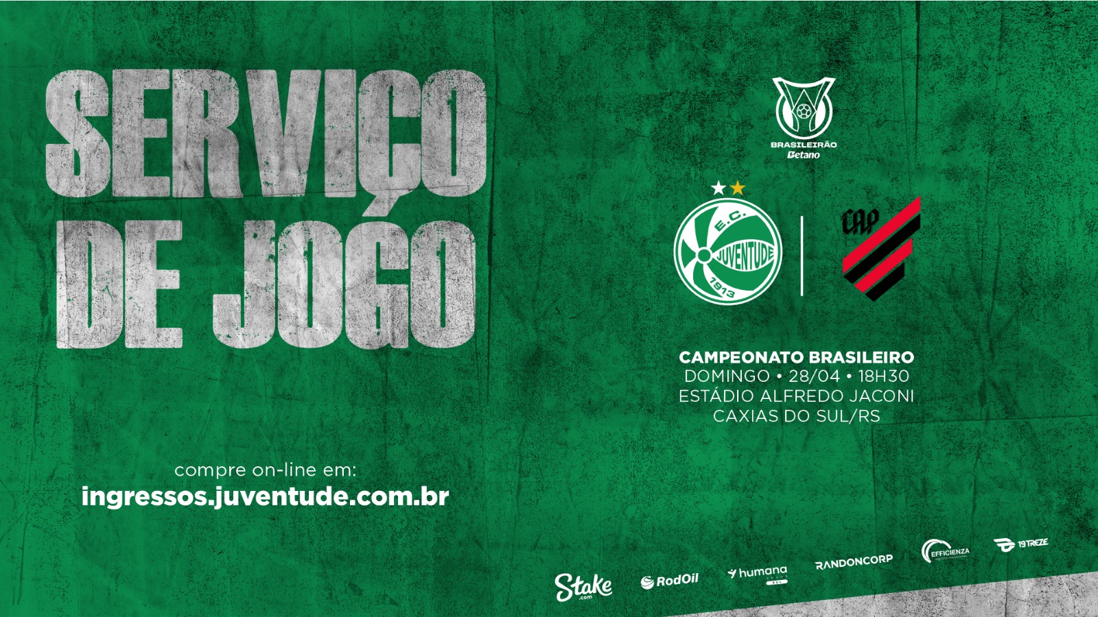 Serviço de jogo: Juventude x Athletico (PR)
