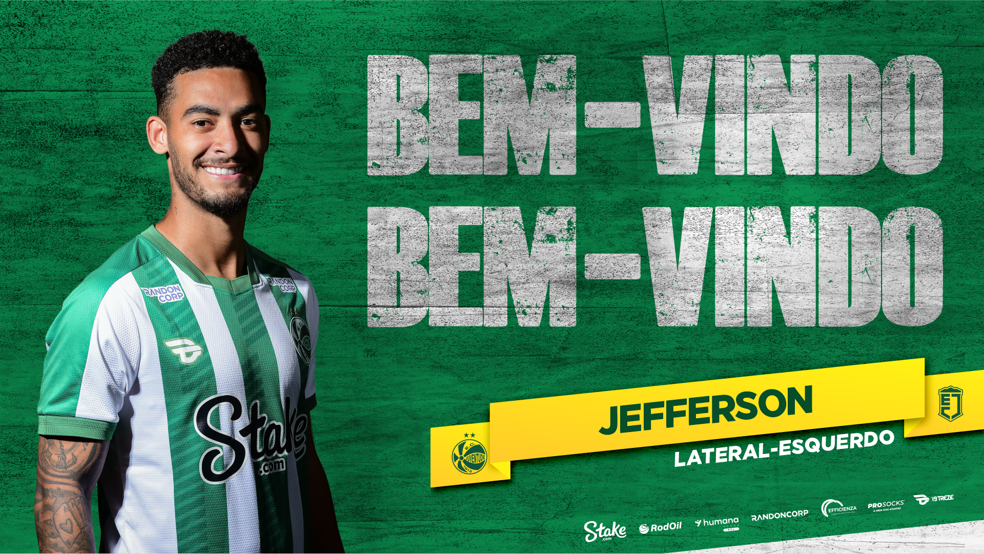 Juventude confirma contratação do lateral-esquerdo Jefferson