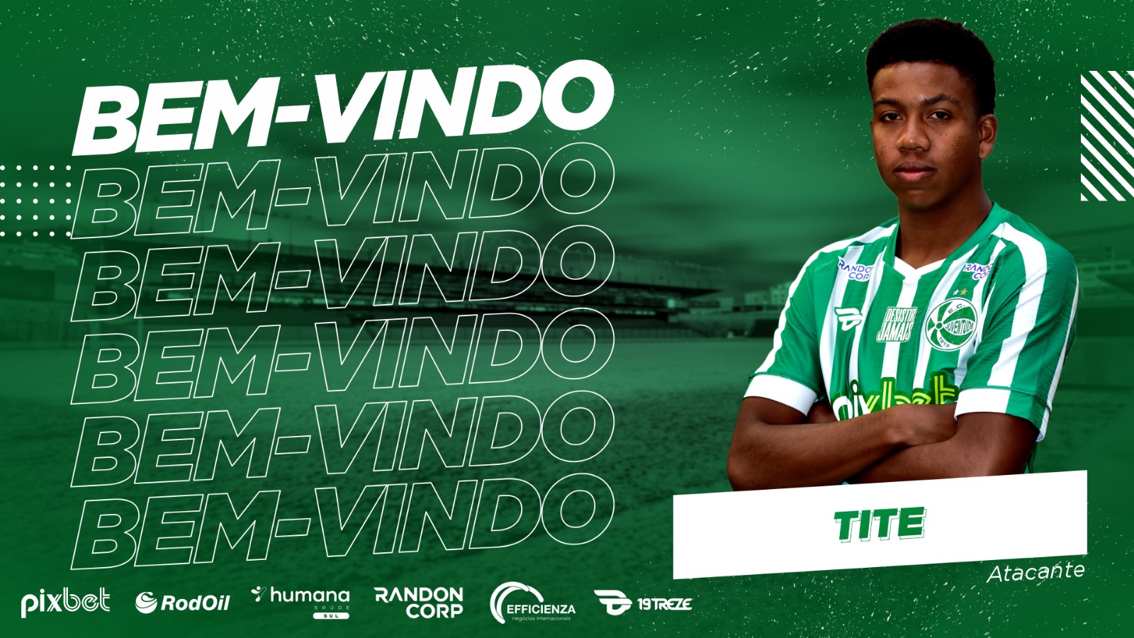 Atacante Tite é o novo reforço do Verdão