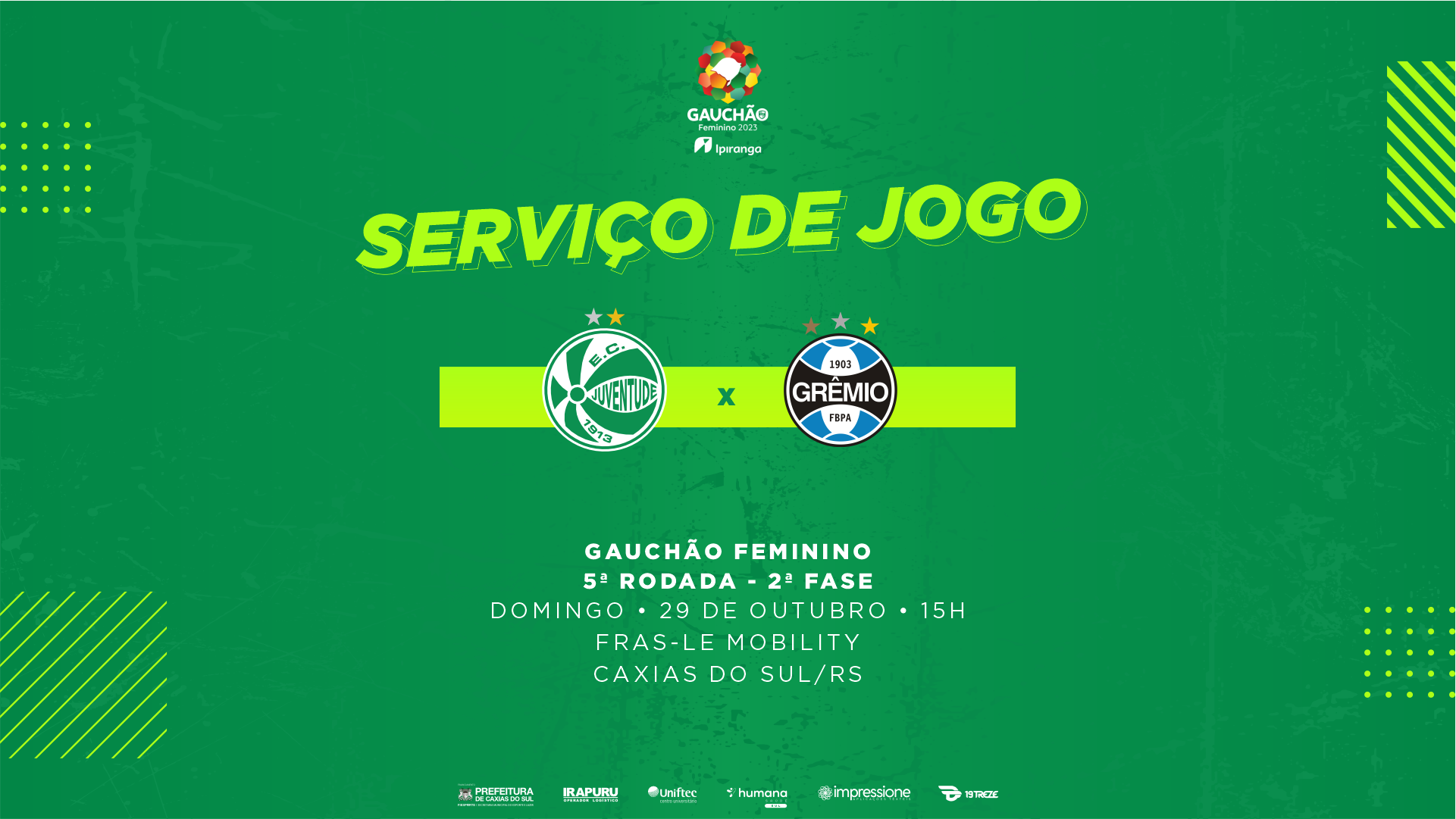 Serviço de jogo: Juventude e Grêmio se enfrentam pela última rodada do Gauchão Feminino