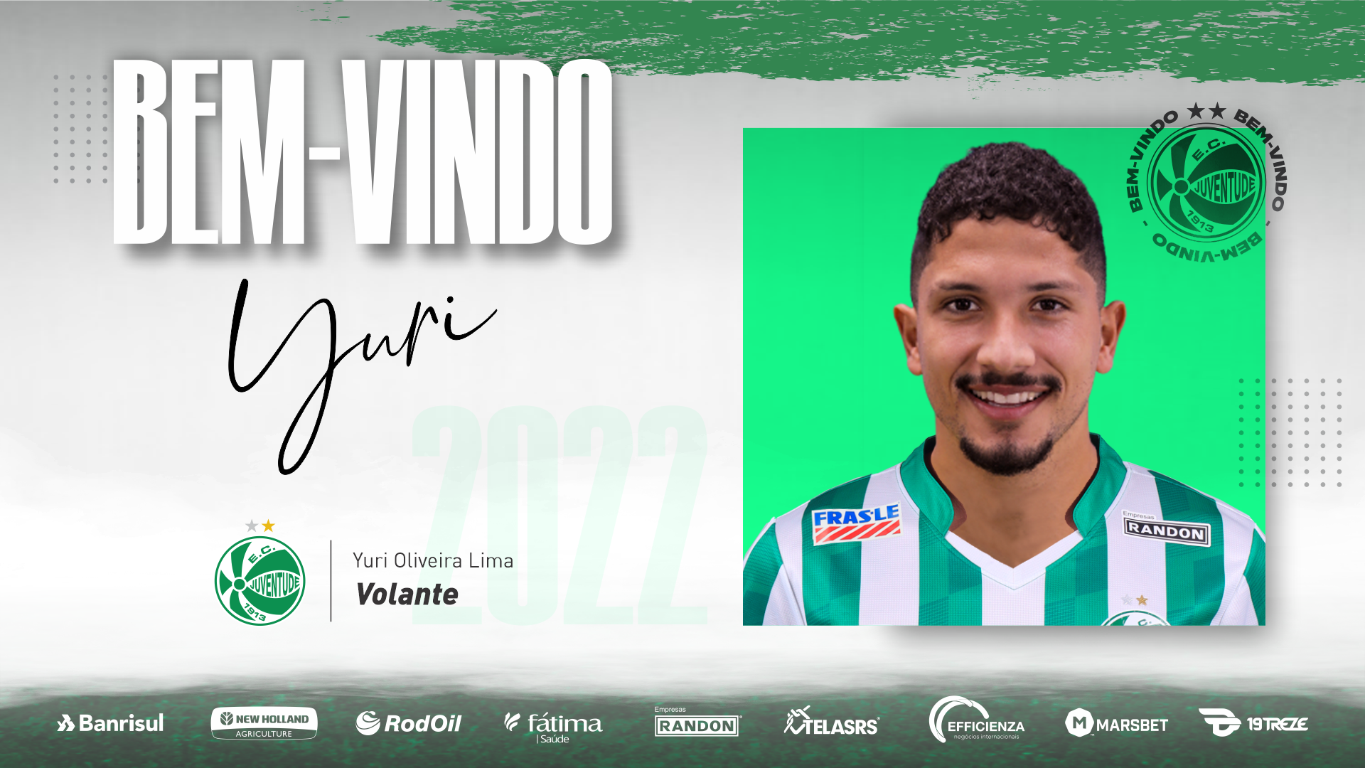 Juventude anuncia acerto com o volante Yuri