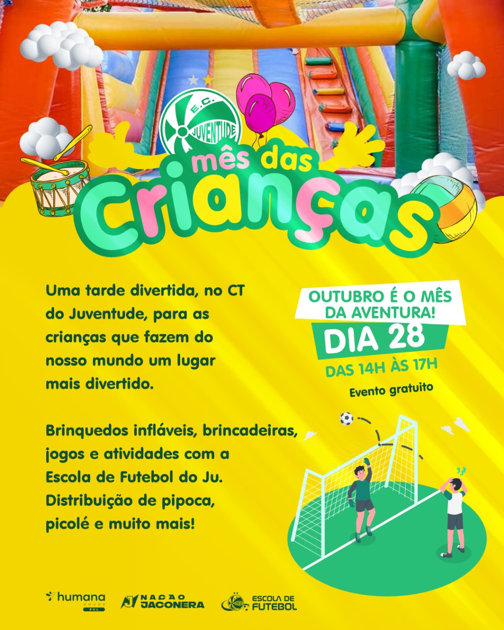 Participe da programação do dia das crianças do Juventude