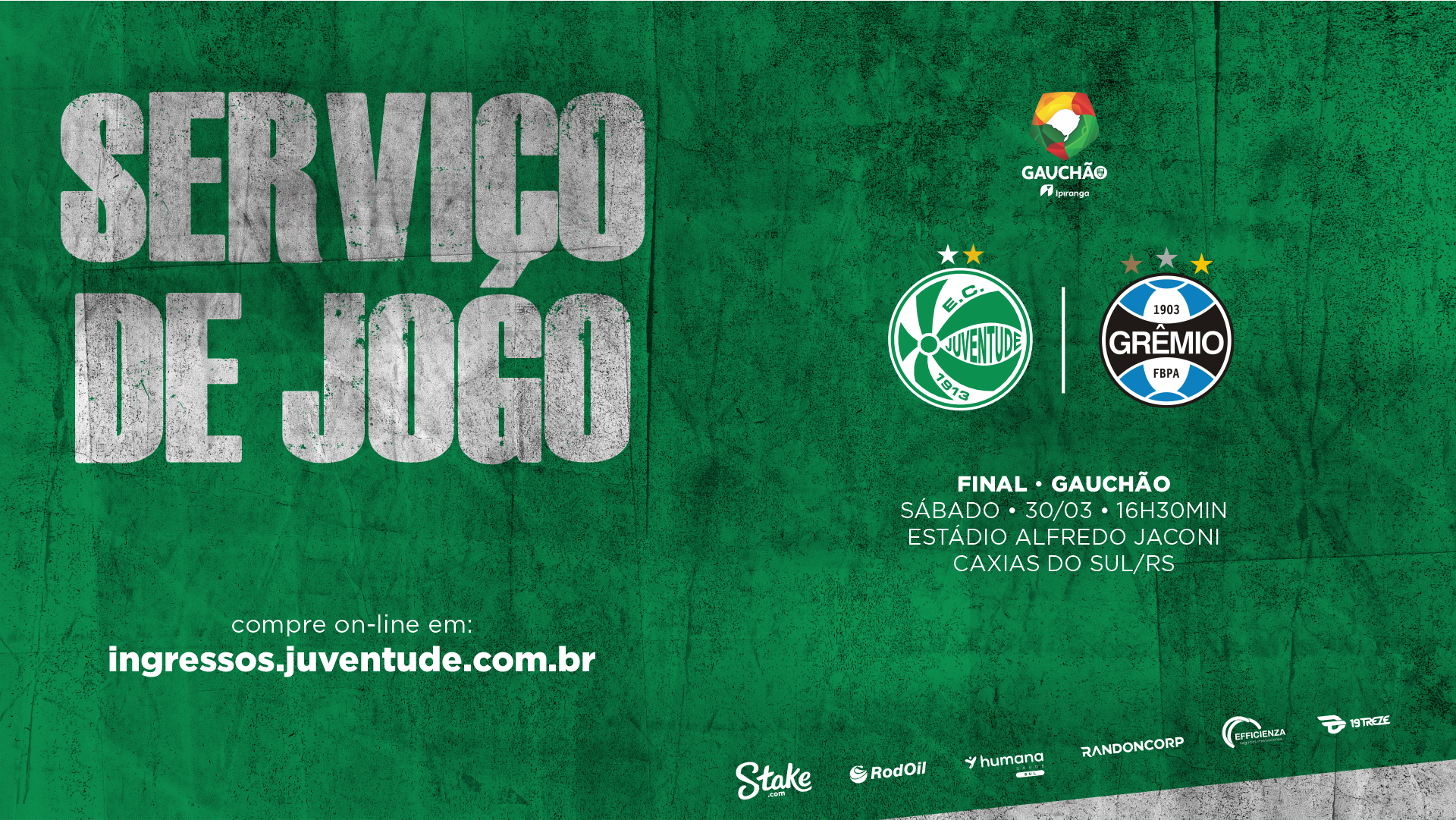 Serviço de jogo: Juventude x Grêmio
