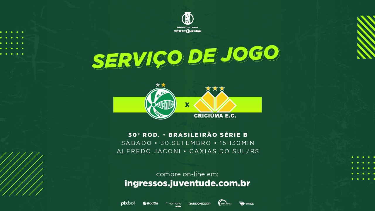 Serviço de jogo: Juventude x Criciúma