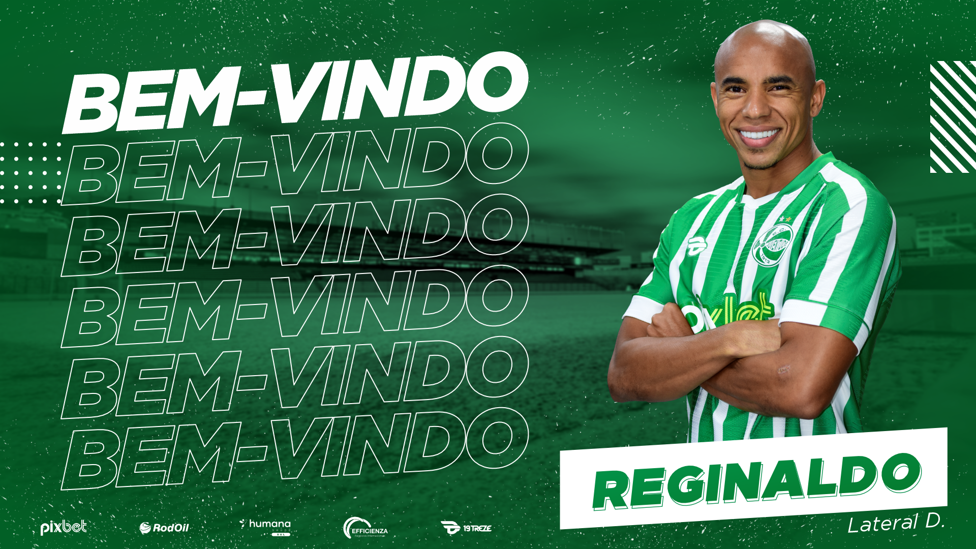 Lateral-direito Reginaldo é o novo reforço do Juventude