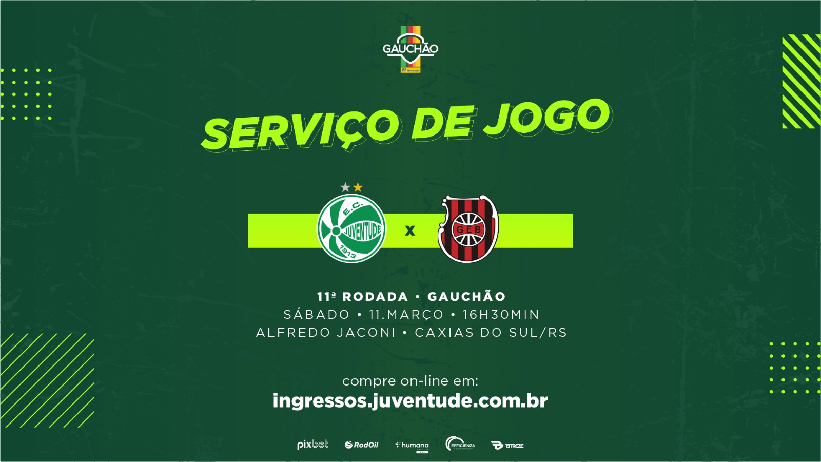 Juventude x Brasil de Pelotas – Serviço de jogo