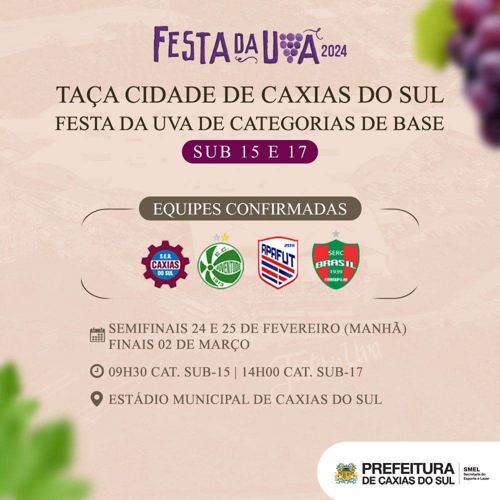 Base do Juventude confirma participação na Taça Cidade de Caxias do Sul