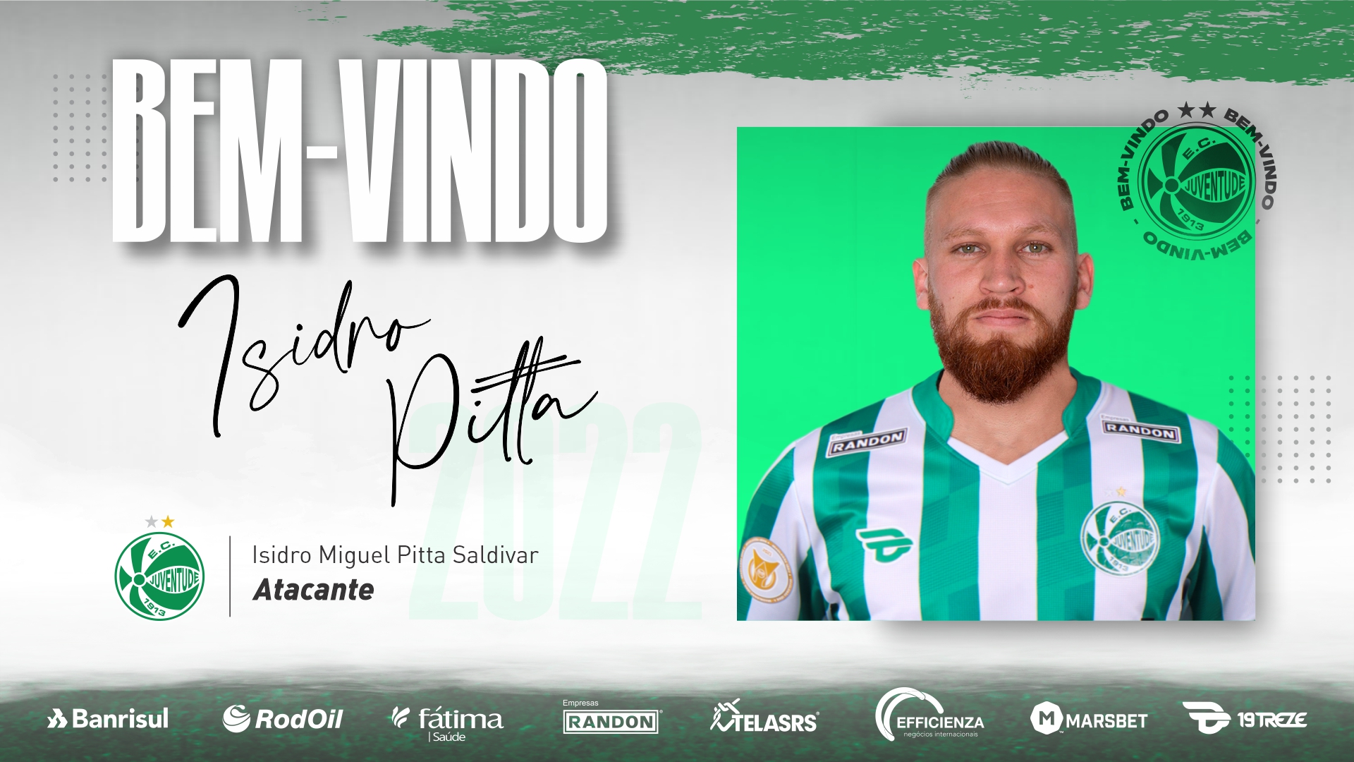 El Viking está chegando! Paraguaio Isidro Pitta é o novo atacante do Juventude
